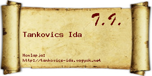 Tankovics Ida névjegykártya