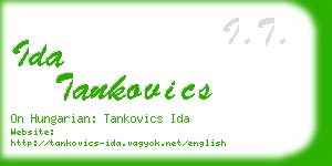 ida tankovics business card